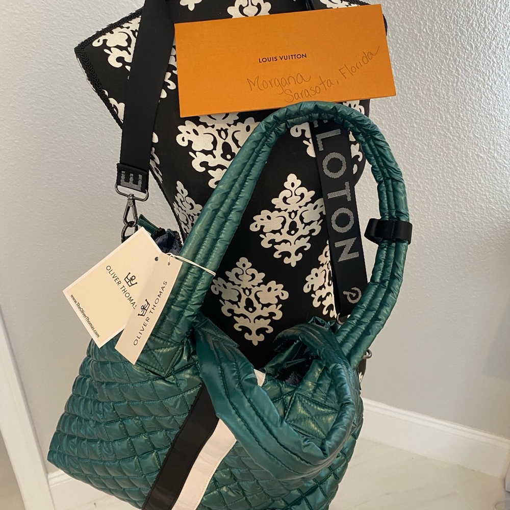 Rare NWT Peloton Oliver Thomas Emerald Green Kitchen sink Bag